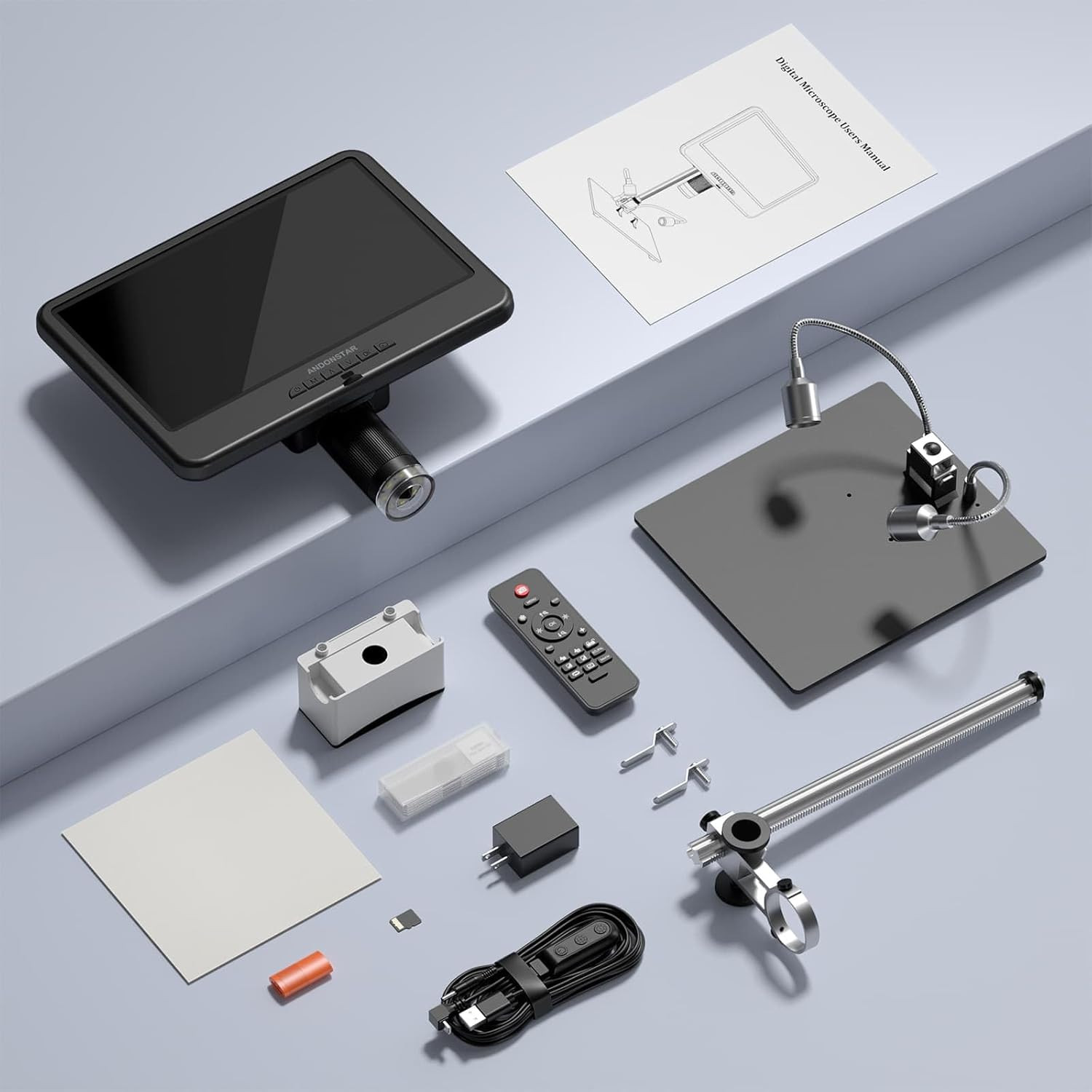 AD210 10.1 Inch LCD Digital Microscope for Adults, Soldering Microscope for Elec