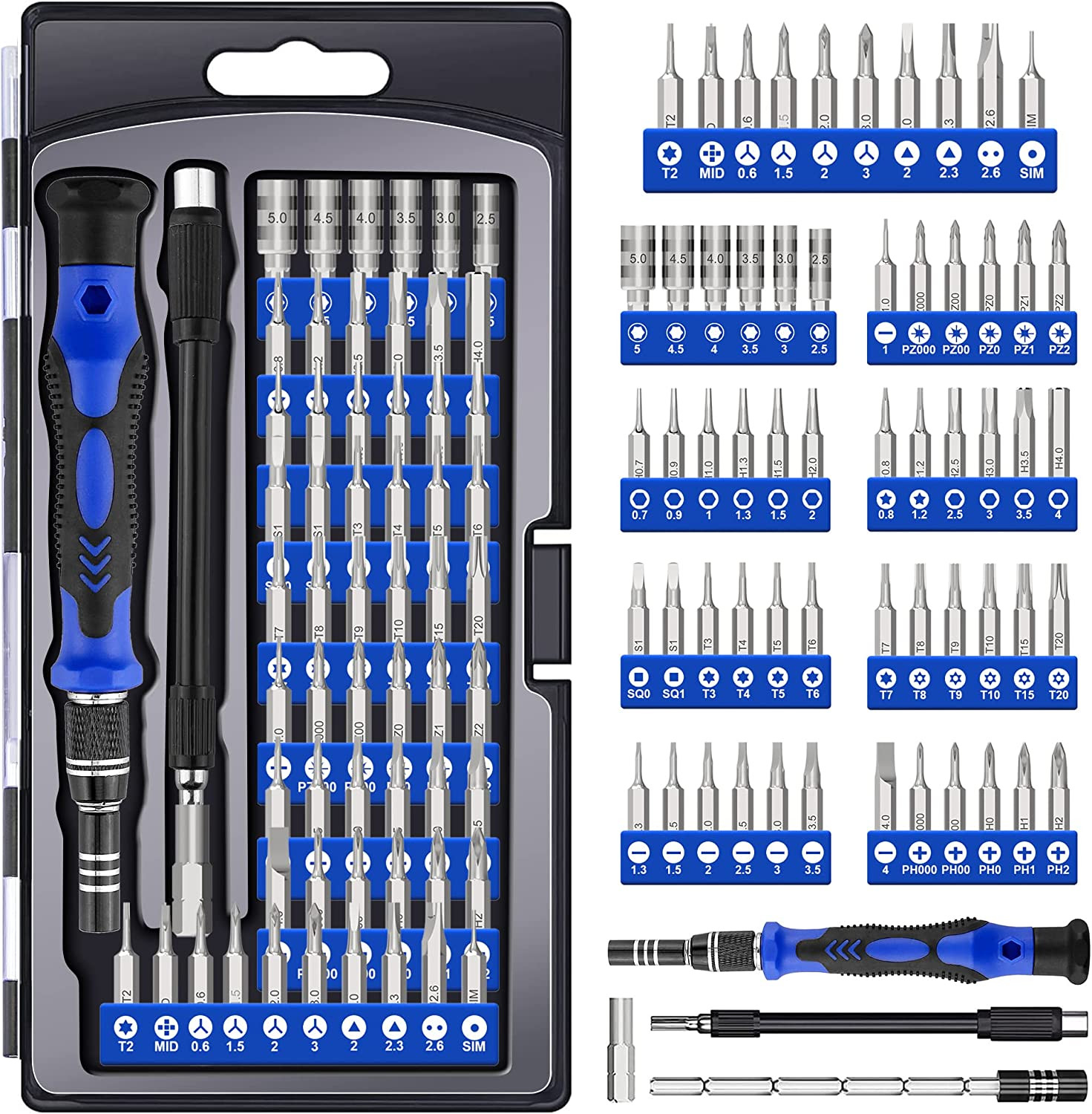 XOOL 62 in 1 Precision Screwdriver Set Magnetic Repair Tool Kit Phone Laptop