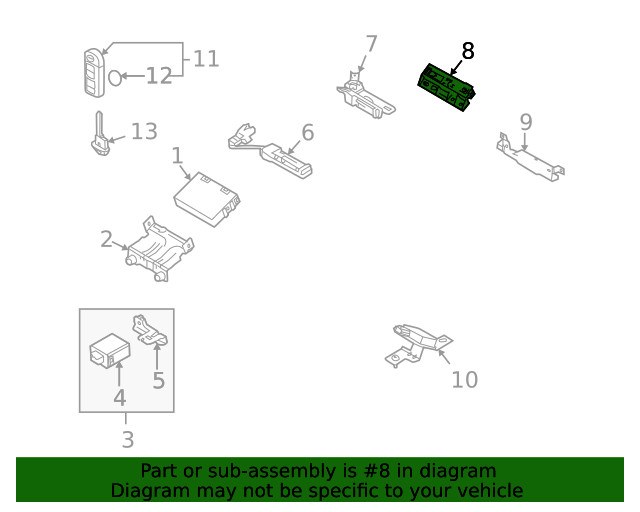 Genuine Mazda Keyless Entry Antenna BBM3-67-6N0