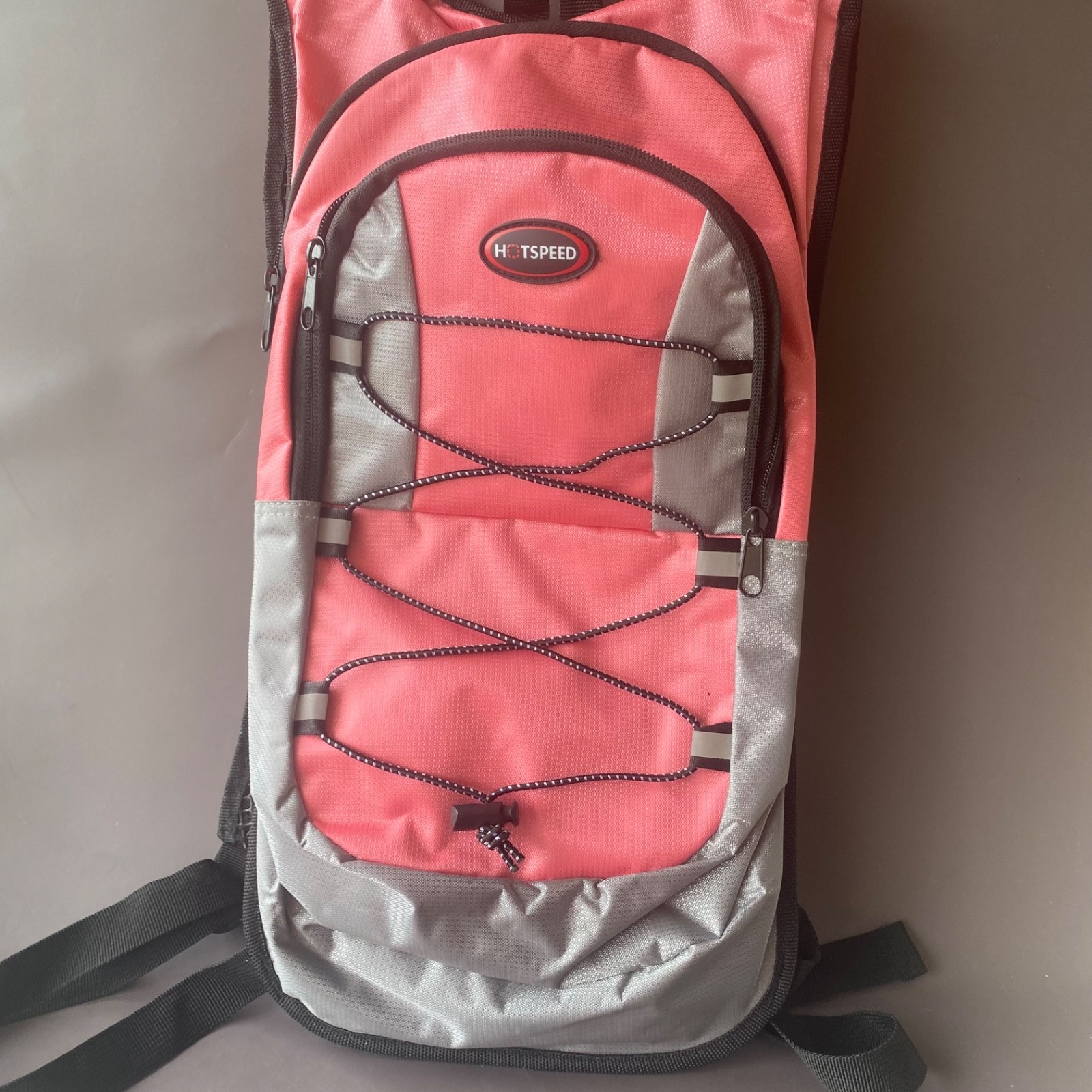 Hotspeed Hiking/Biking Nylon Backpack Pink and Black -Adjustable-Lightweight