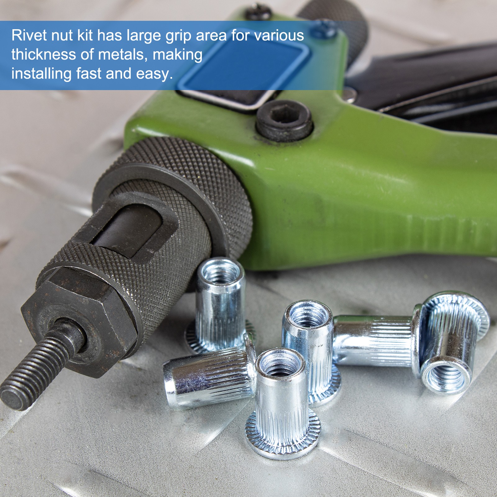 38Pcs M5 Rivet Nut 304 Stainless Steel Rivet Tool Hardware Nuts Silver