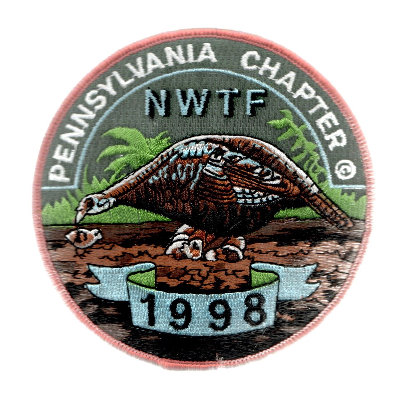 1998 PENNSYLVANIA CHAPTER NWTF HEN WITH EGGS PATCH ORGINAL NEW SIGNED