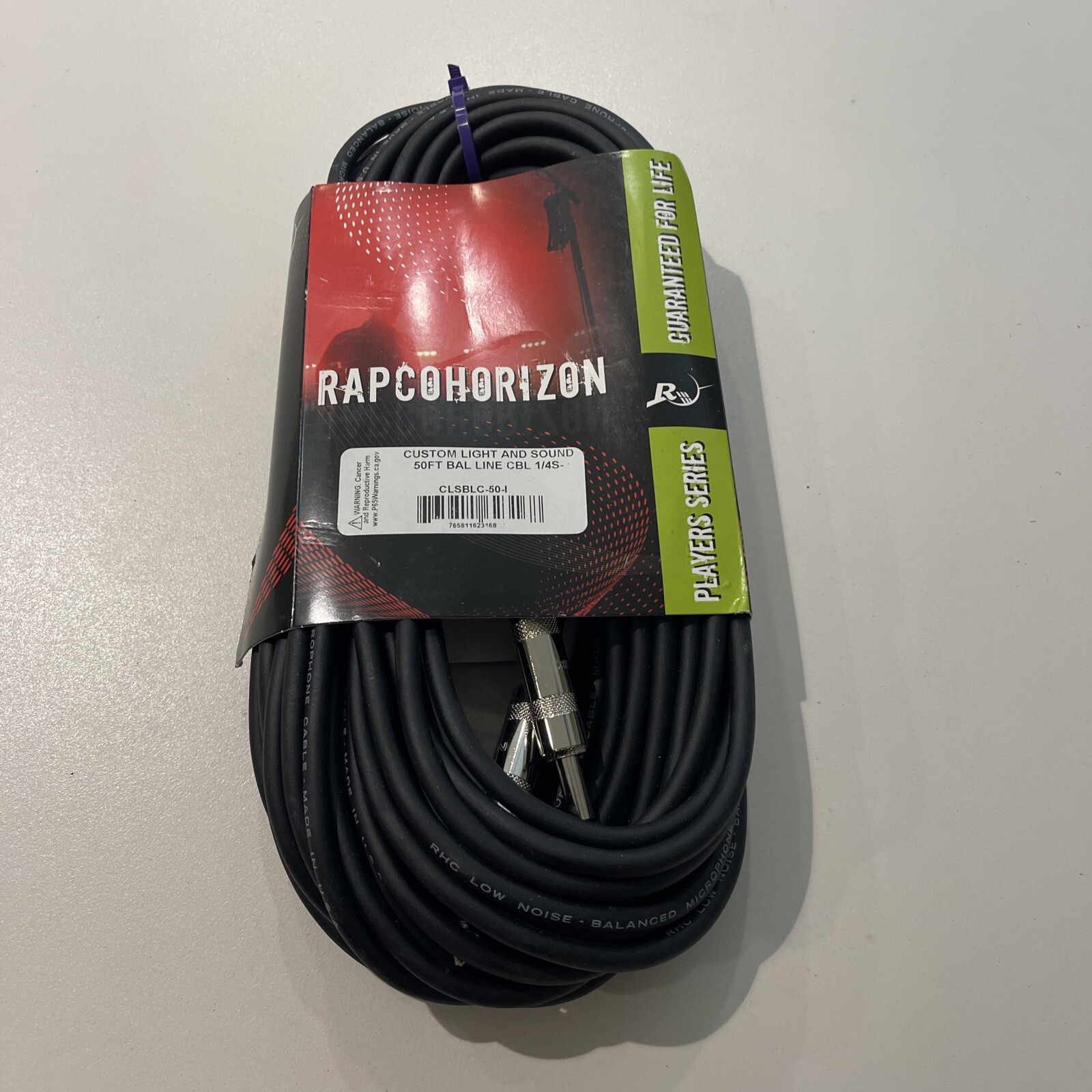RapcoHorizon H Series Microphone Line 14-gauge, 1/4" connectors (50 feet)