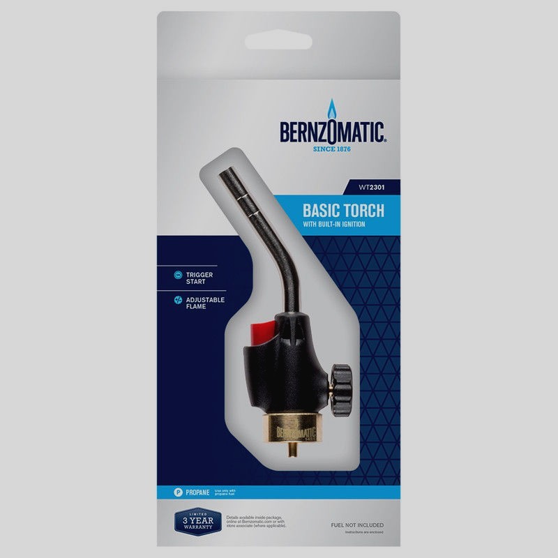 Bernzomatic BASIC TORCH Built-In Ignition Adjustable Flame Trigger Start WT2301
