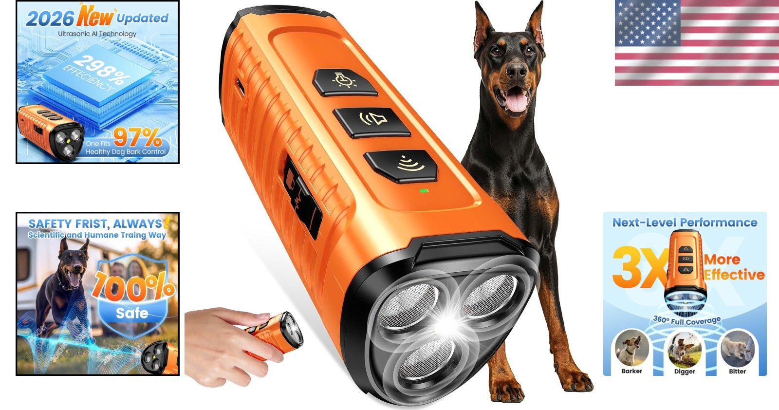 Compact Dog Training Tool - Flashlight Included