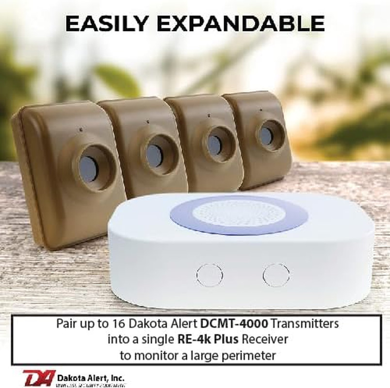 Wireless Driveway Alarm DCMA-4K Plus 1-Mile Motion Sensor Kit | Motion Detector,
