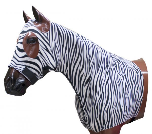 Horse Mane Tamer Sleazy Lycra Print Zippered Hood Braid Shoulder Guard All Sizes