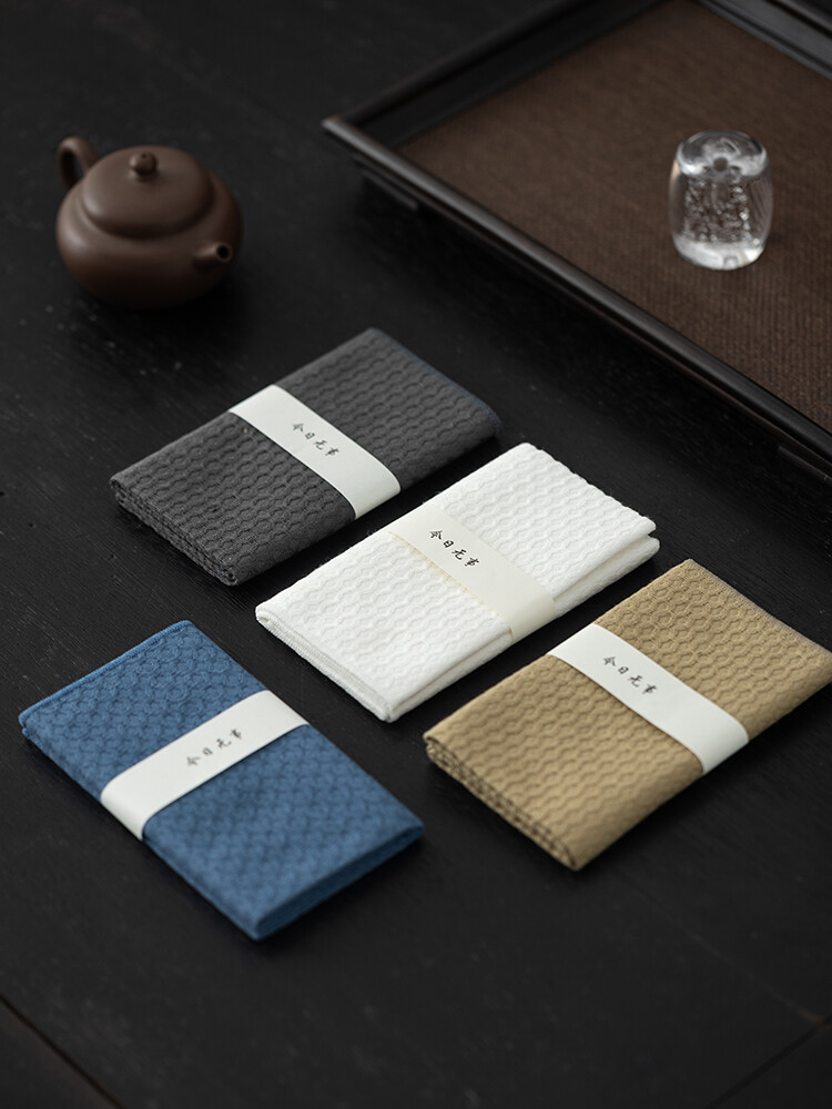 Absorbent Tea Towel Zen Cotton Hemp Dry Foam Towel Tea Set Tea Table Mat Cloth