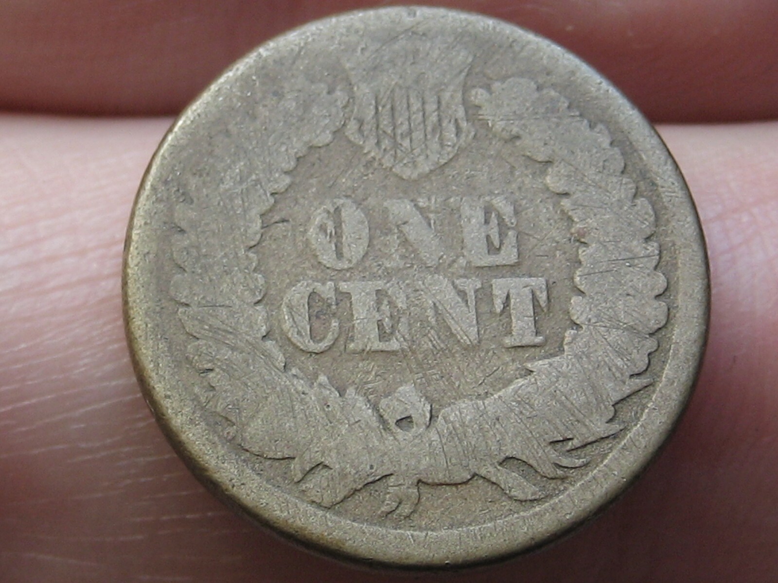 1861 Copper Nickel Indian Head Cent Penny- About Good Details