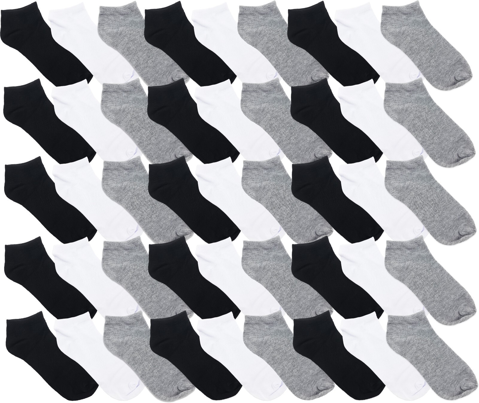 48 Pairs Thin Low Cut Ankle Socks for Men Comfortable Lightweight Bulk Pack