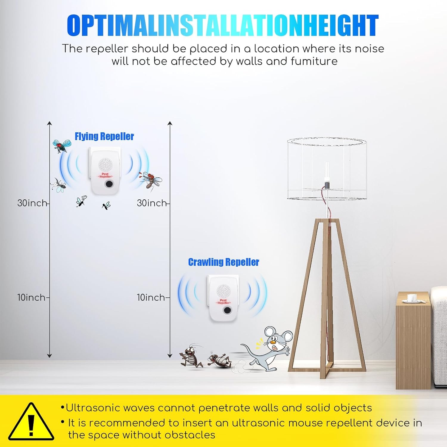 10PCS 2025 Ultrasonic Pest Repeller, Electronic Plug-in for Mice & Cockroach