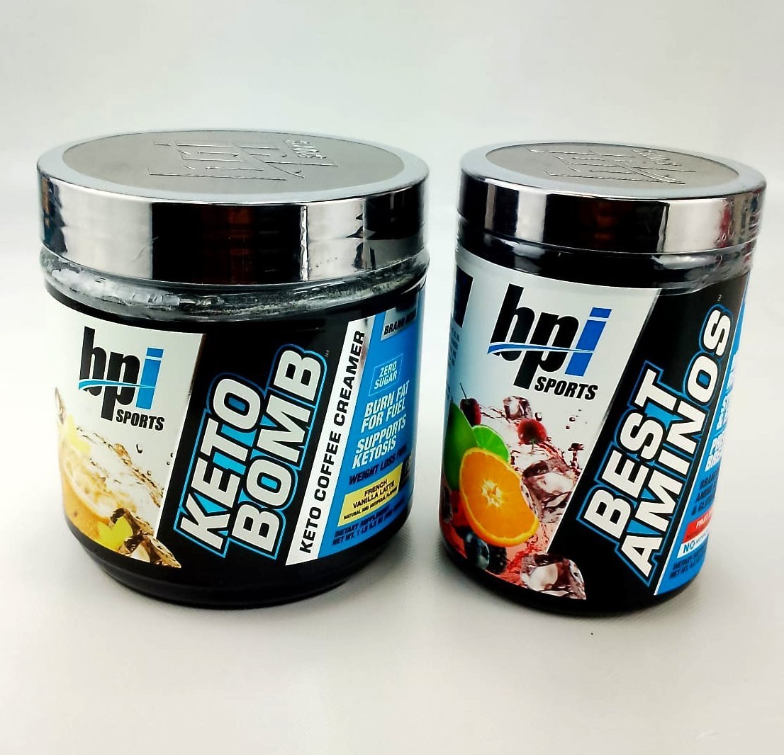 KETO BOMB + BEST AMINOS BPI Sports FRENCH VANILLA LATTE Coffee Creamer 5/25 MCTs