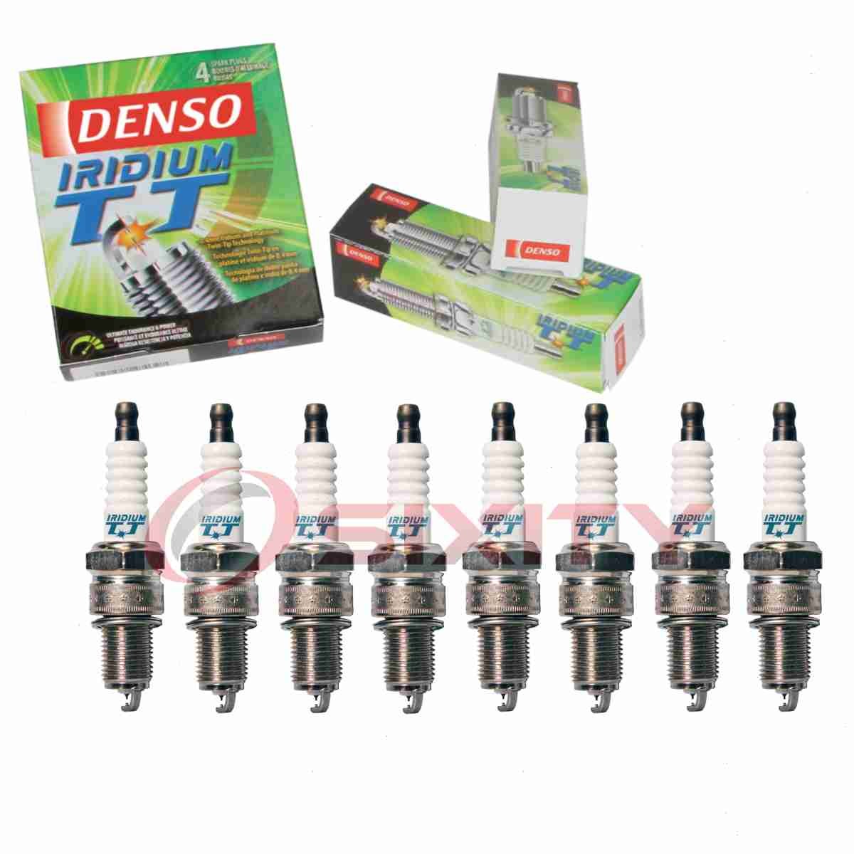 8 pc Denso Iridium TT Spark Plugs for 1972-1973 Jeep J-2500 5.0L 5.9L V8 sd