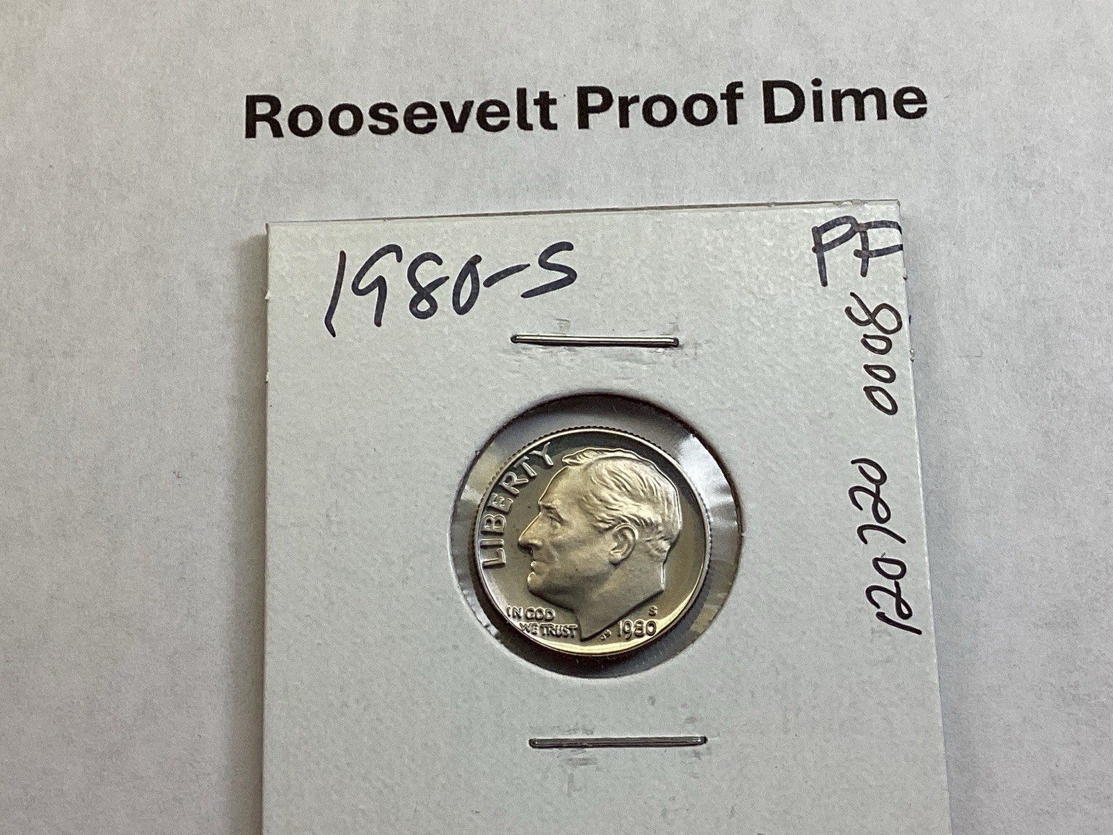 1980 S Roosevelt Dime Proof from San Francisco Mint 120720 08t