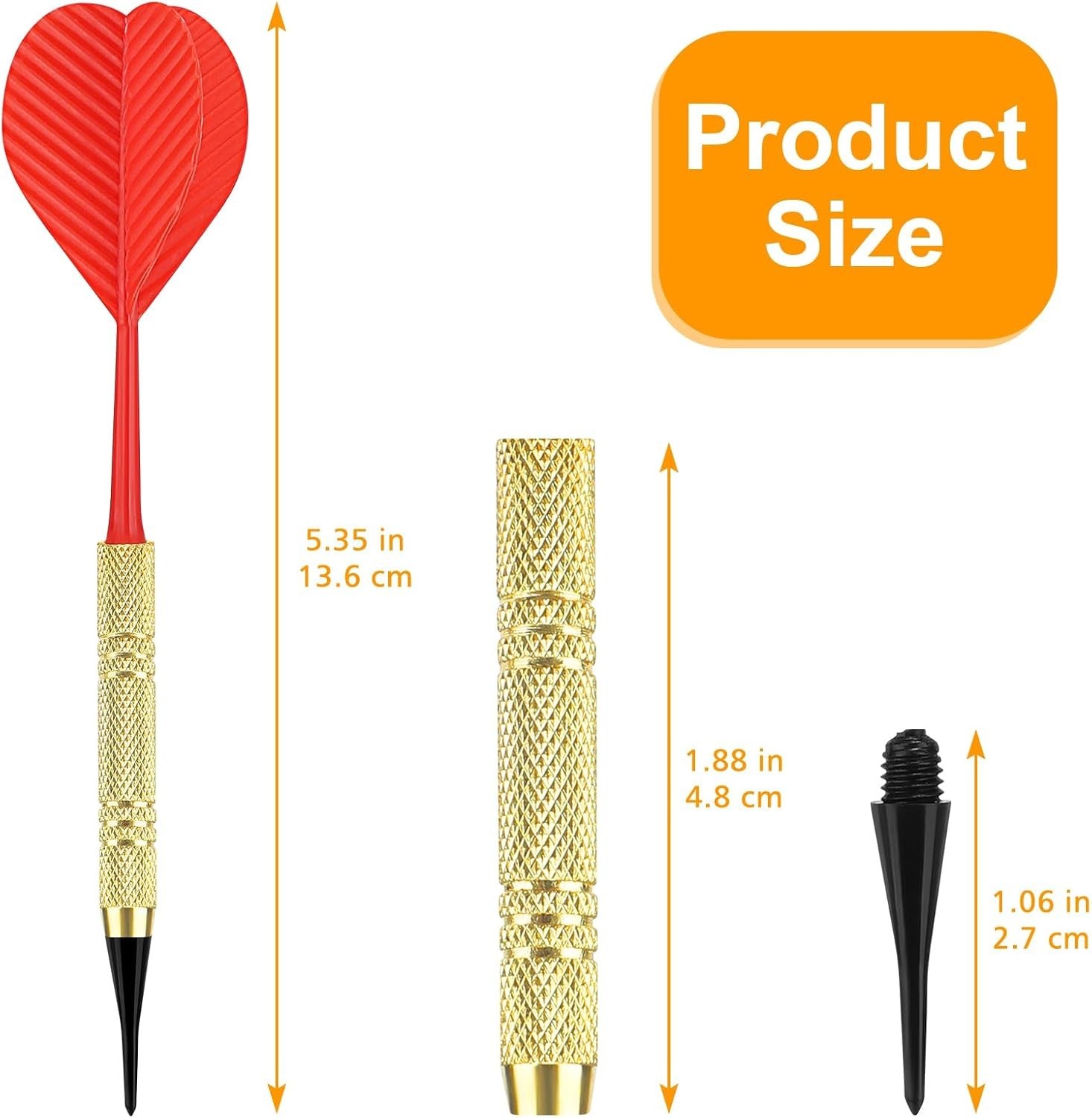 Soft Tip Darts, Bar Dart, Plastic Tip Darts Set, Attach Extra 100 Black 2BA R...