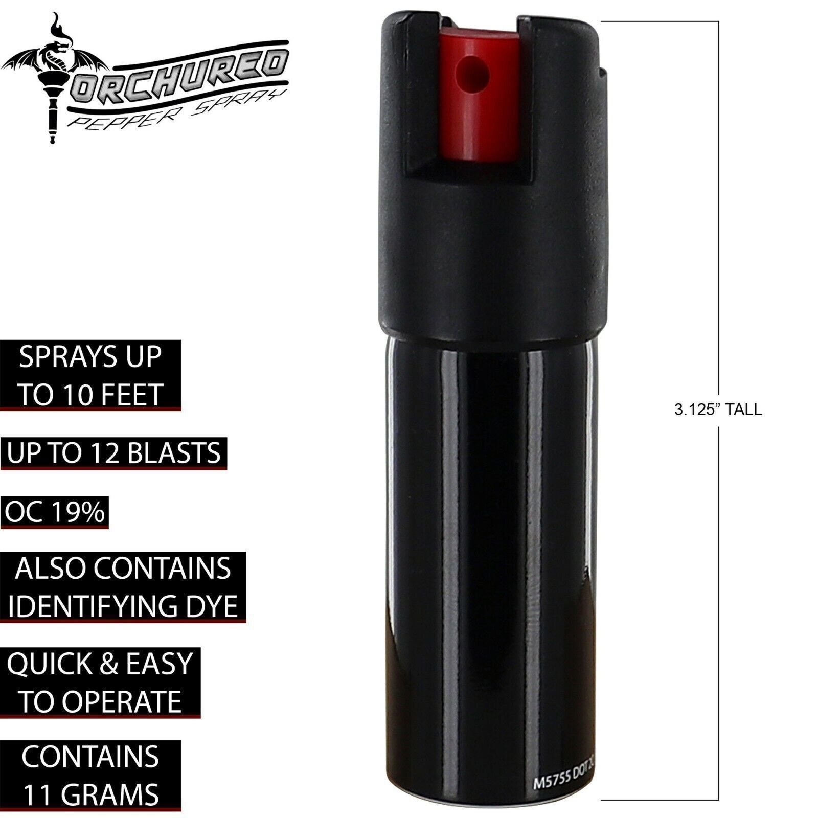 TORCHURED™ Police Grade Maximum Strength Pepper Spray Keychain | Blue W/ Bling
