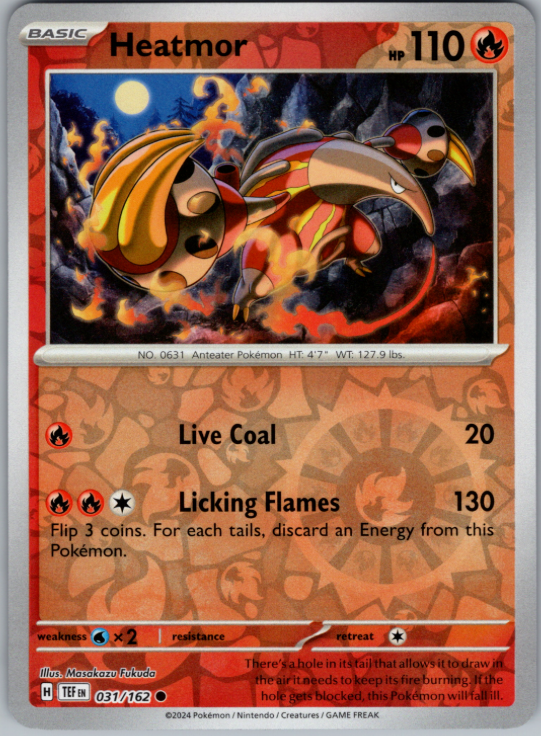Pokemon - HEATMOR 031/162 - Reverse Holo - Temporal Forces - NM/M