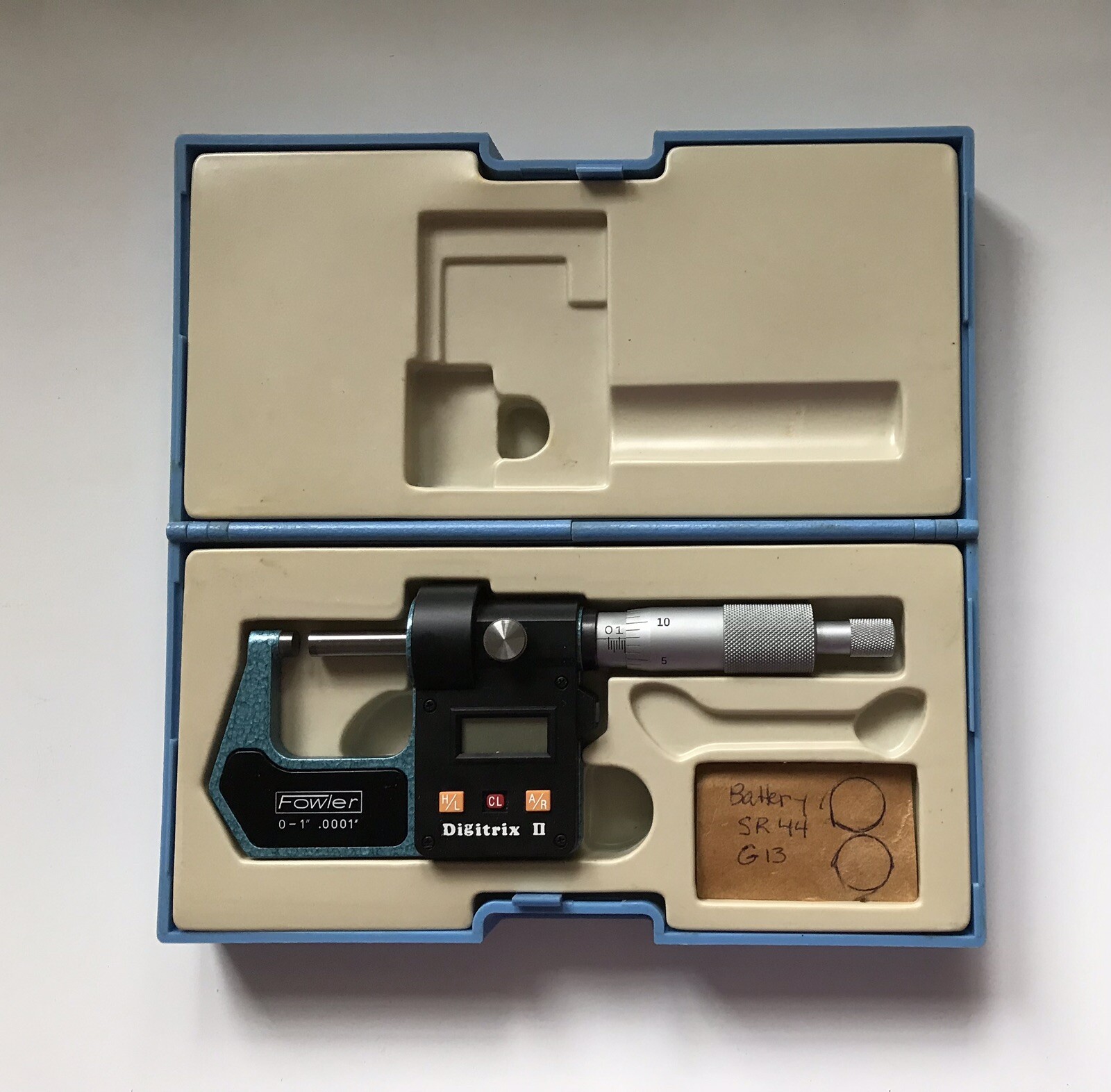FOWLER DIGITRIX II ELECTRONIC MICROMETER TOOL 0-1" .0001