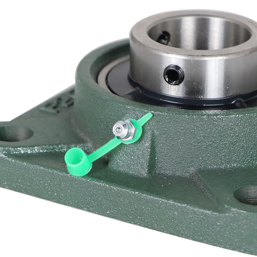 2 Pack UCF208-24 Solid Base Pillow Block Flange Bearing 1-1/2" Bore 4 Bolt