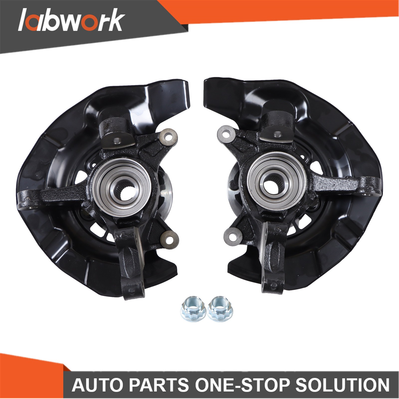 Pair Front Wheel Hub Bearings & Knuckles for Lexus RX330 RX350 RX400h Highlander