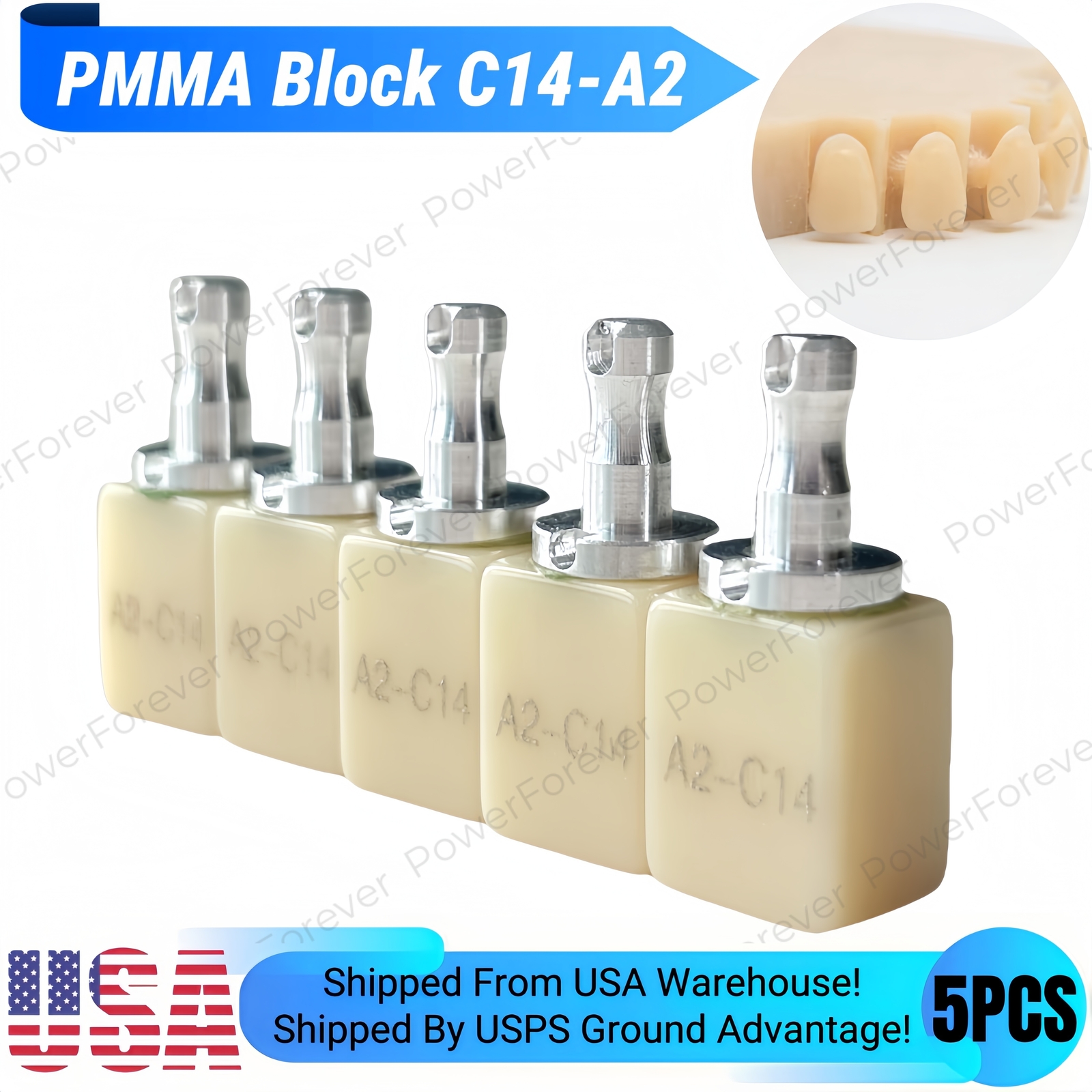 Dental PMMA Block Non Firing C14-A2 CAM CAD CEREC Milling Sirona Crown/Bridge