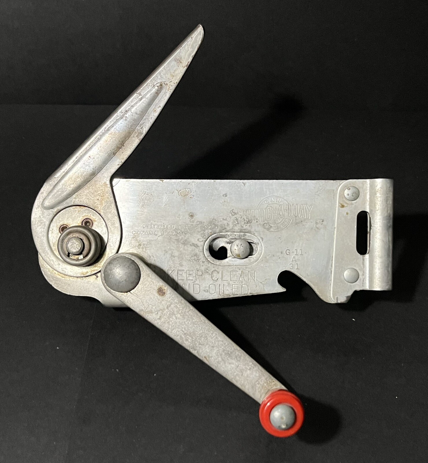 Vintage Swing-A-Way Wall Mounted Can Opener G-11 A 31 USA