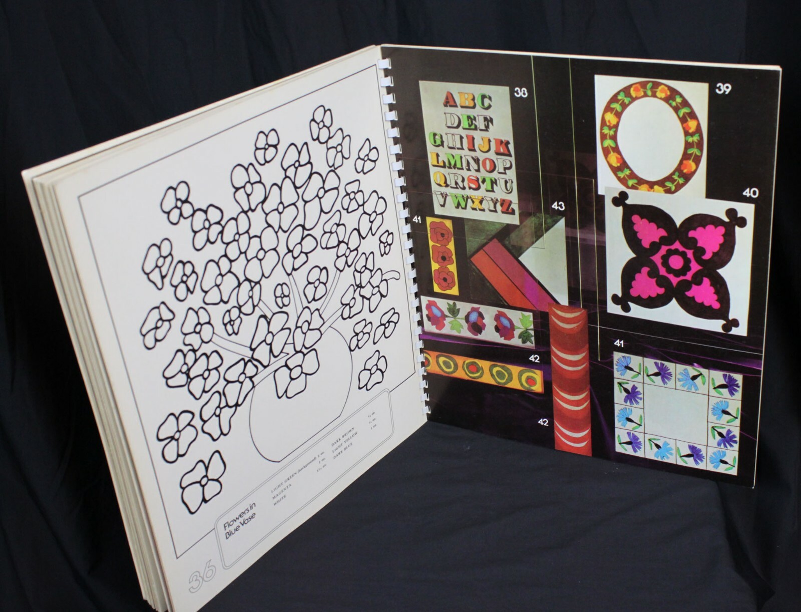 Vtg Needlepoint Workbook Lisbeth Perrone Spiral Bound 40 Patterns MCM Embroidery