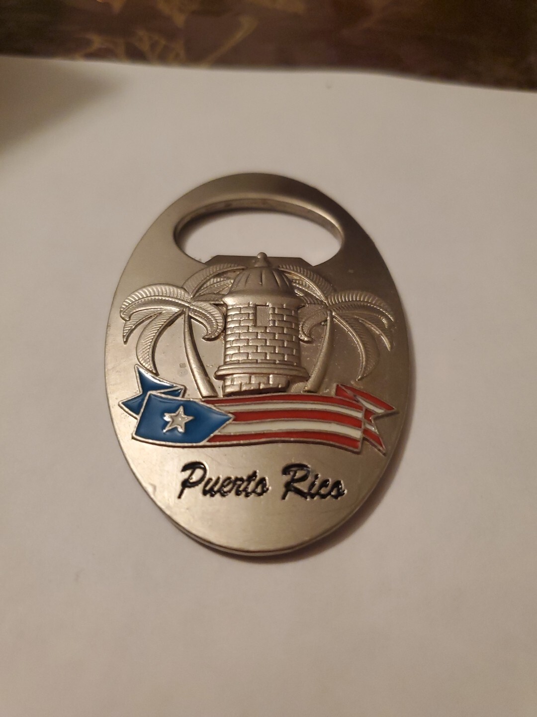 Puerto Rico 🇵🇷 Design Oval Shape Metal Bottle Opener