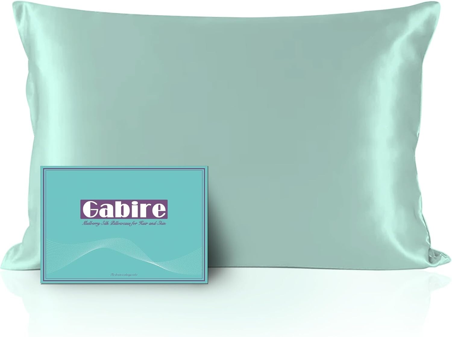 Silk Pillowcase for Hair & Skin, Sage Green, Standard (20"×26")