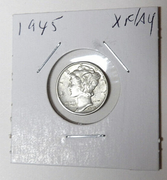 1945-P Mercury Silver Dime XF/AU Philadelphia Mint (1.2325)