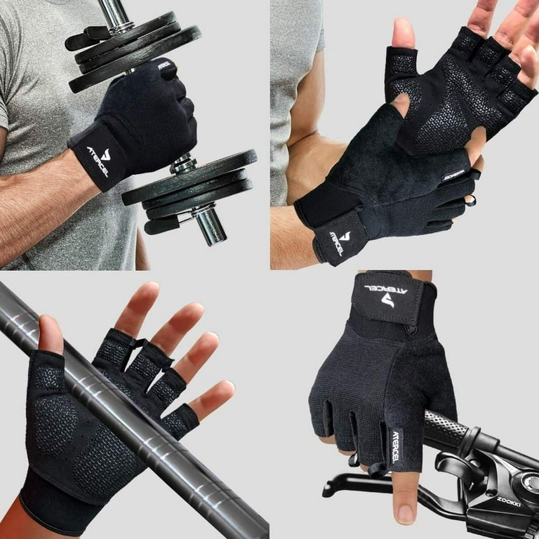 ATERCEL Workout Gloves Unisex Exercise Gloves for Weight Lifting, Size Small