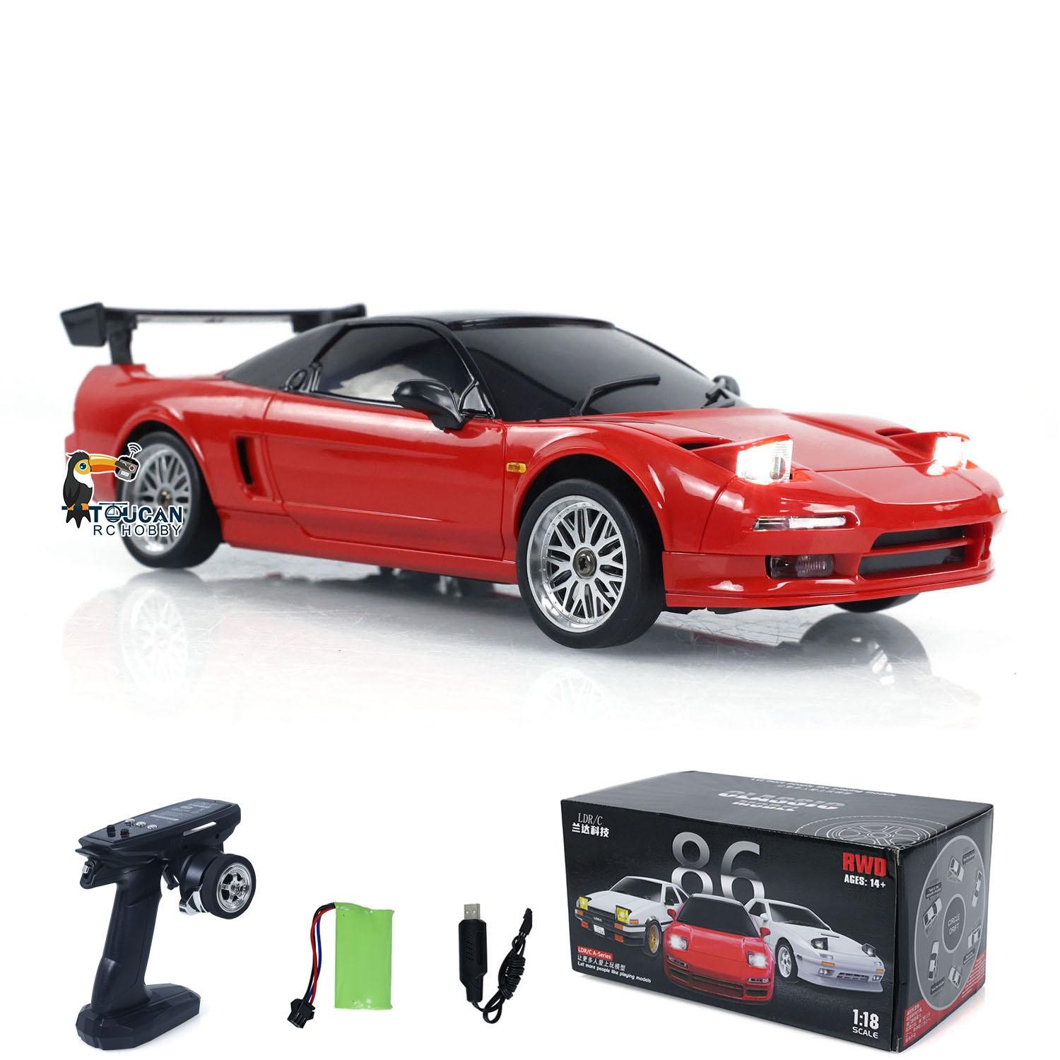 US Stock LDRC 1:18 4x2 RC Drift Car LD1803 Racing Vehicle RTR Gyroscope Light