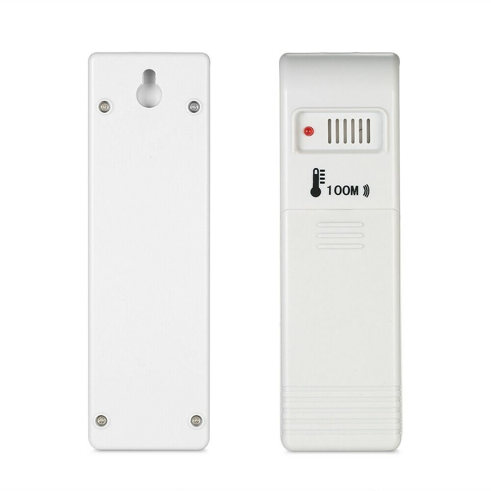 Digital LCD Thermometer Clock Wireless Indoor/Outdoor Temperature Meter Gauge