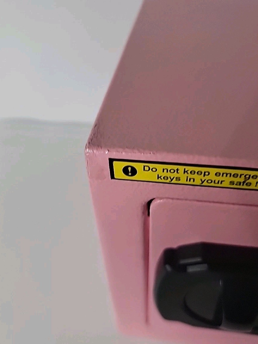 Intelligent Electronic Safe, Pink, Some Paint Touch-up (See Pictures), 2 Keys