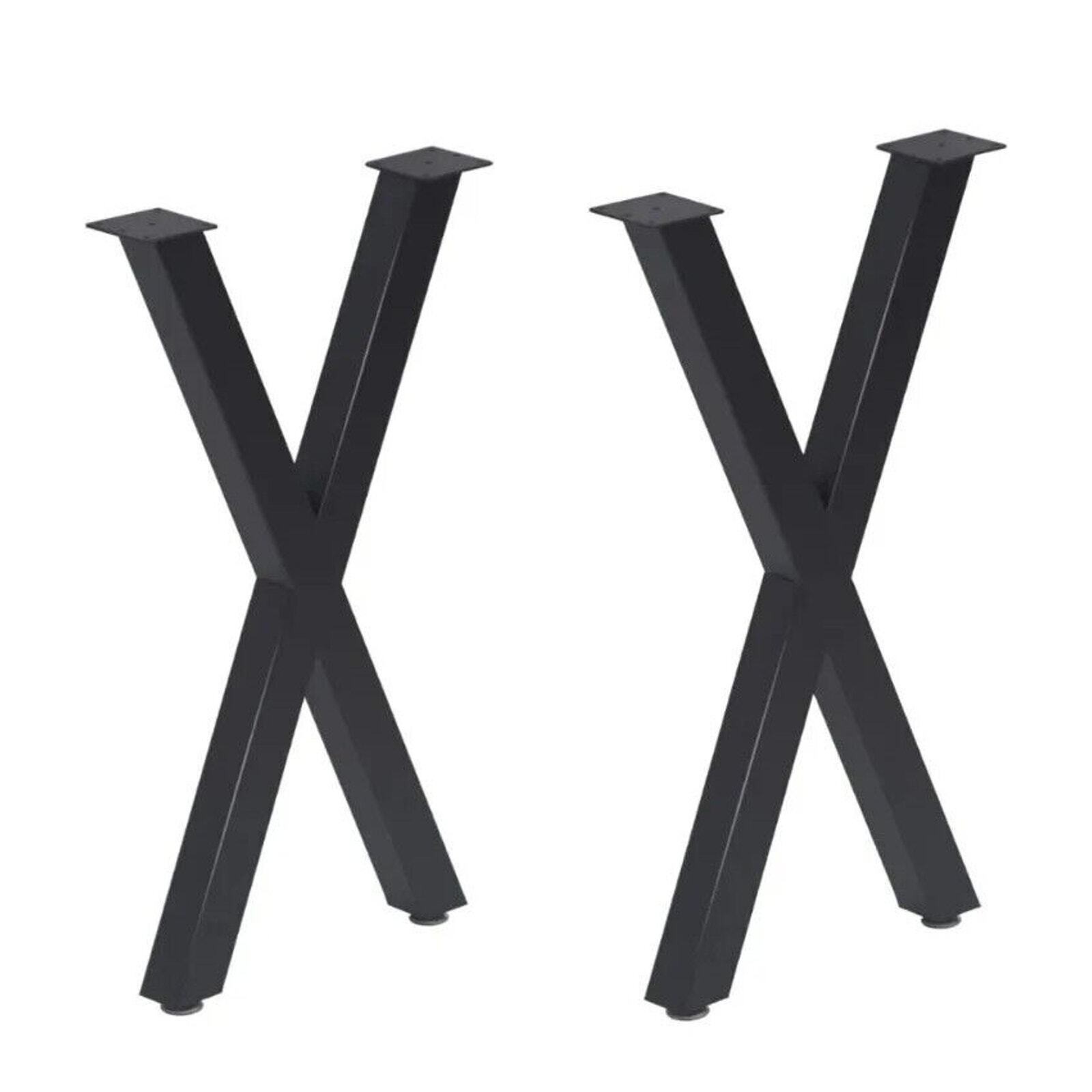 Steel Metal Table Legs X Frame 28" 16" DIY Dining Table Desk Legs Heavy Duty New