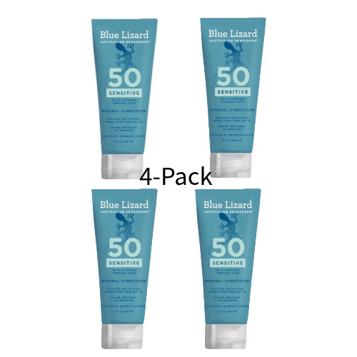 NEW Blue Lizard SENSITIVE Mineral Sunscreen with Zinc Oxide, 3 Fl Oz