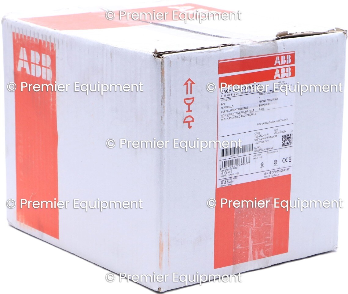 * SEALED ABB SACE TMAX XT5 S 400 3p FF UL/CSA 3 POLE CIRCUIT BREAKER