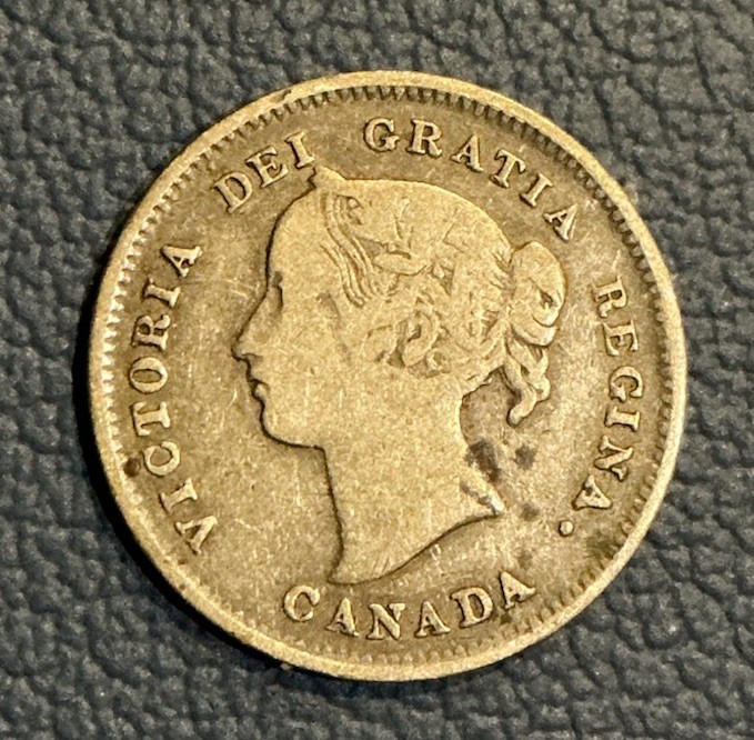 CANADA 1899 Silver 5 Cents - Queen Victoria -  Vintage Canadian Silver Coin