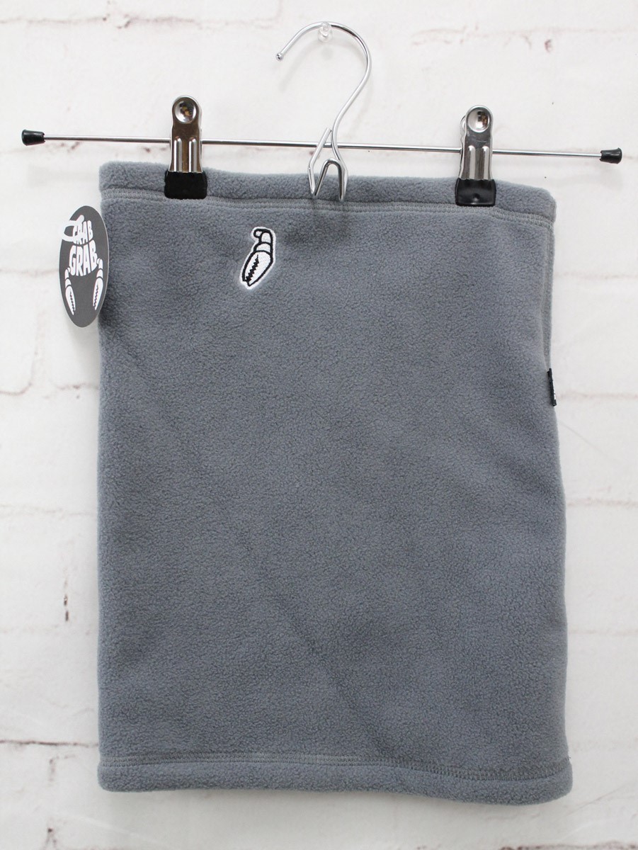 Crab Grab Fruzz Neck Tube Fleece Neck Warmer, Unisex Adult One Size, Grey New
