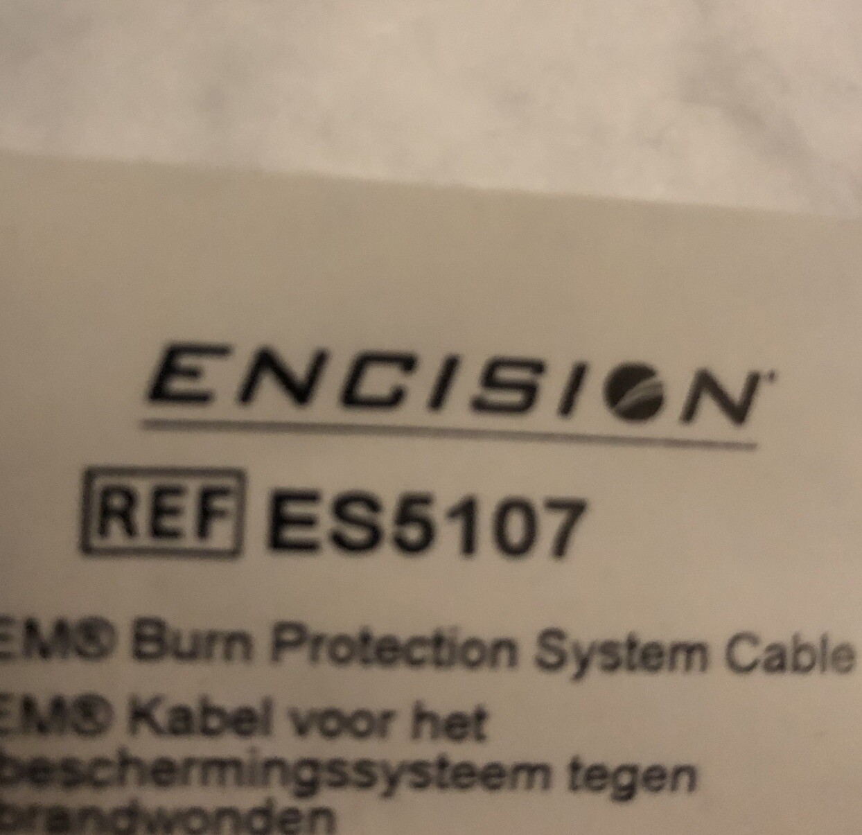 Encision Surgical AEM Burn Protection System Cable ES5107