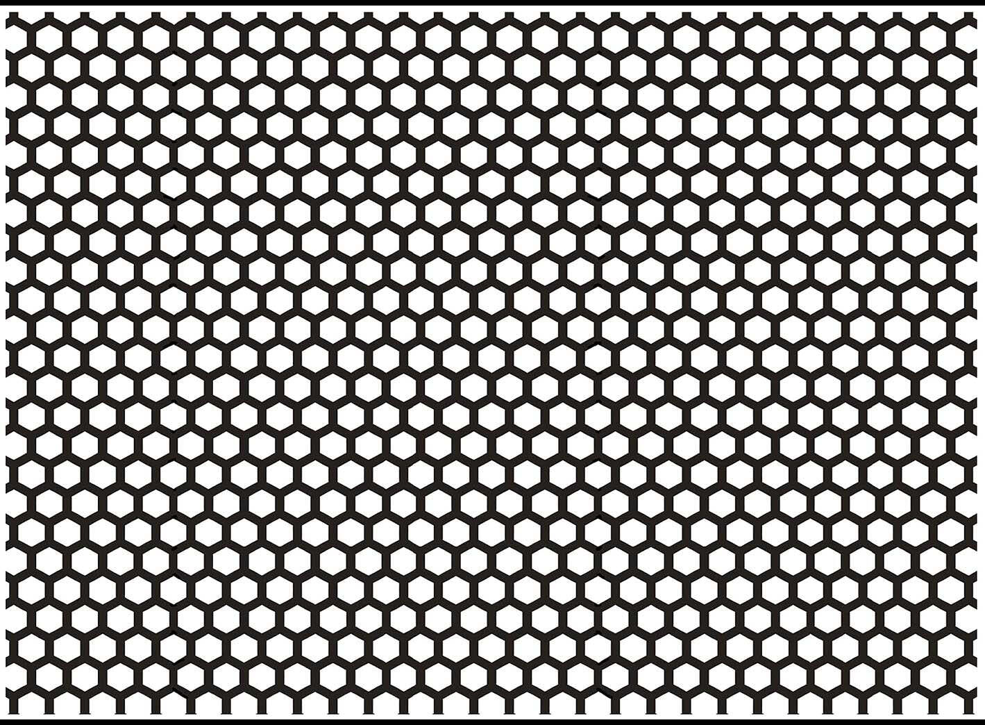 Honeycomb Thick 1/4" cells 1 pc 5" X 7" Black Fused Glass Decal