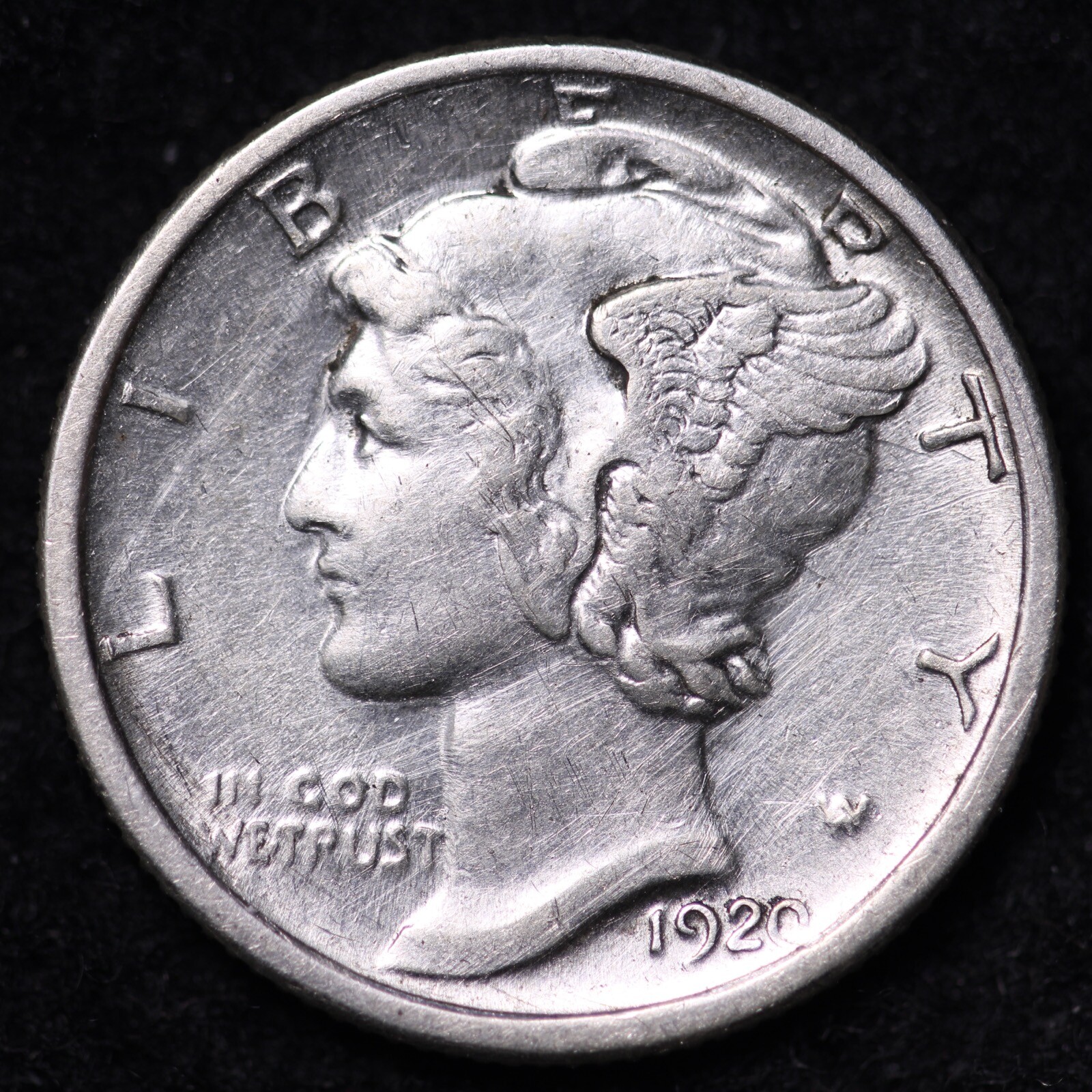 1920-S Mercury Dime CHOICE AU FREE SHIPPING E621 JMY