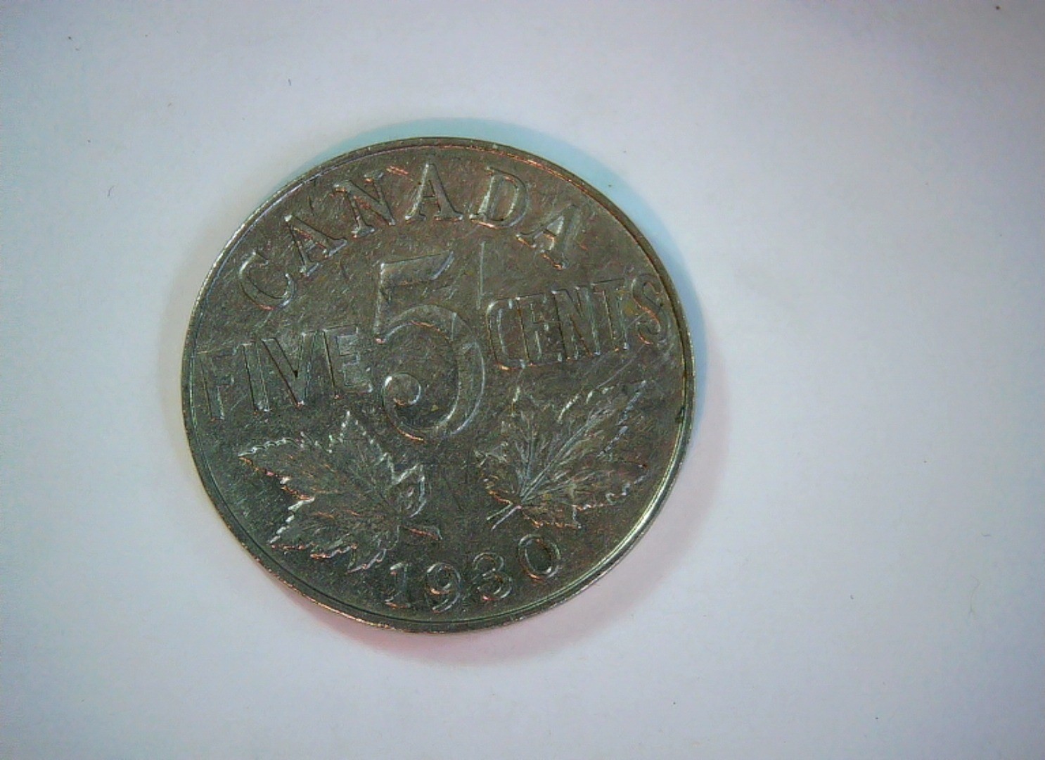Canada 1930 5 Cents George V 5 Cents (Large ) Coin