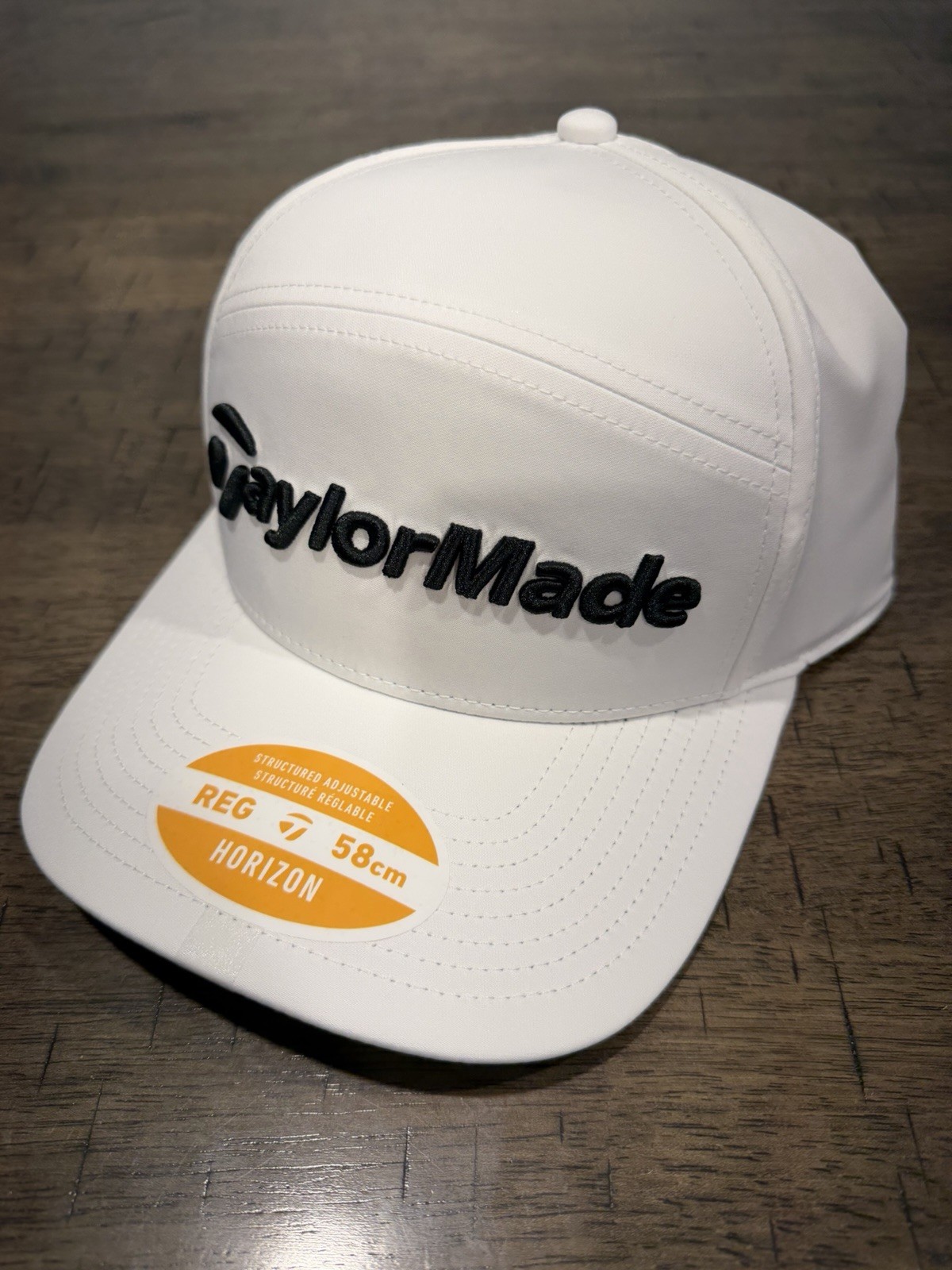 TaylorMade White Mens Horizon Snapback Hat Adjustable - New 2026