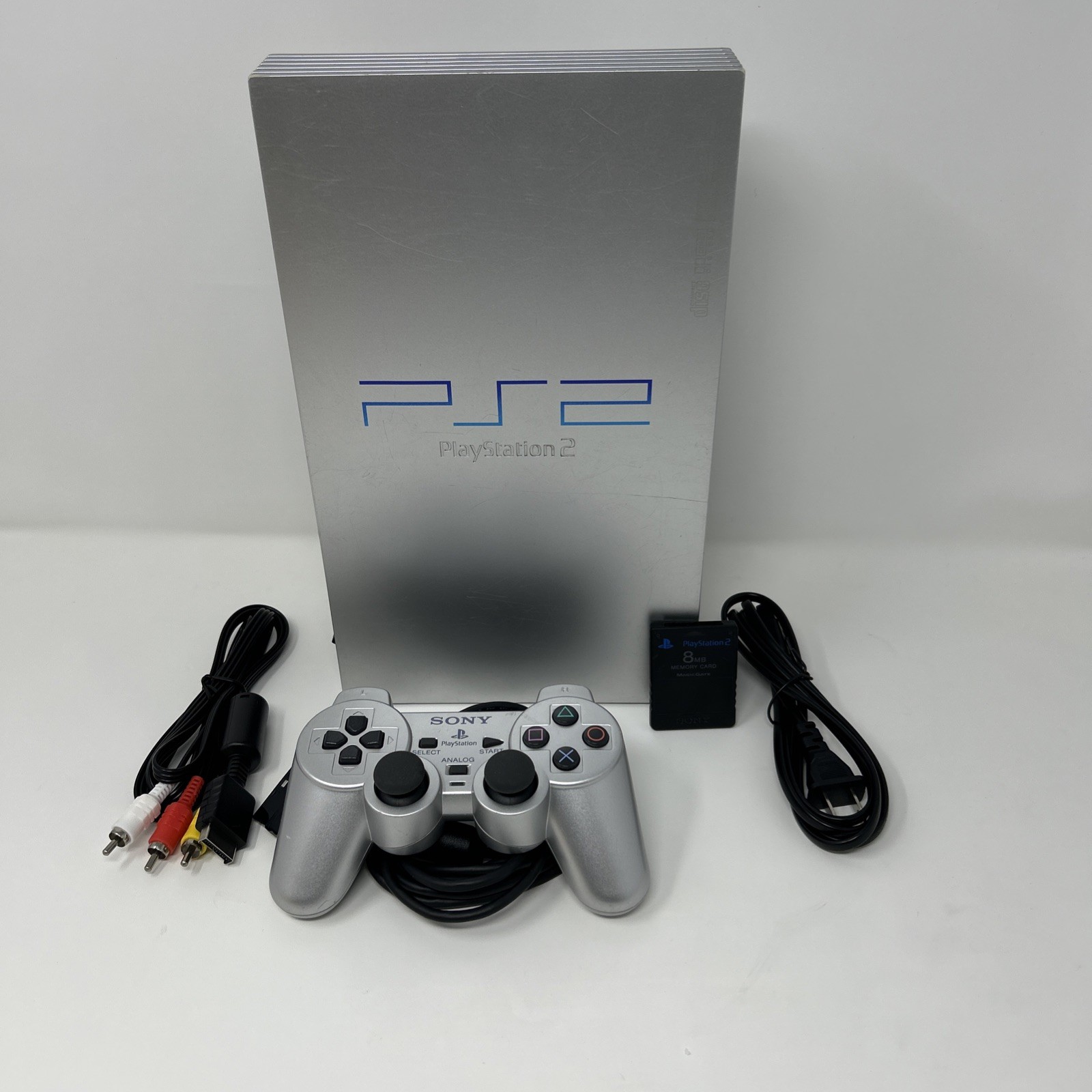 Sony PlayStation 2 PS2 Silver SCPH-50000 Console Bundle US & Japan Games