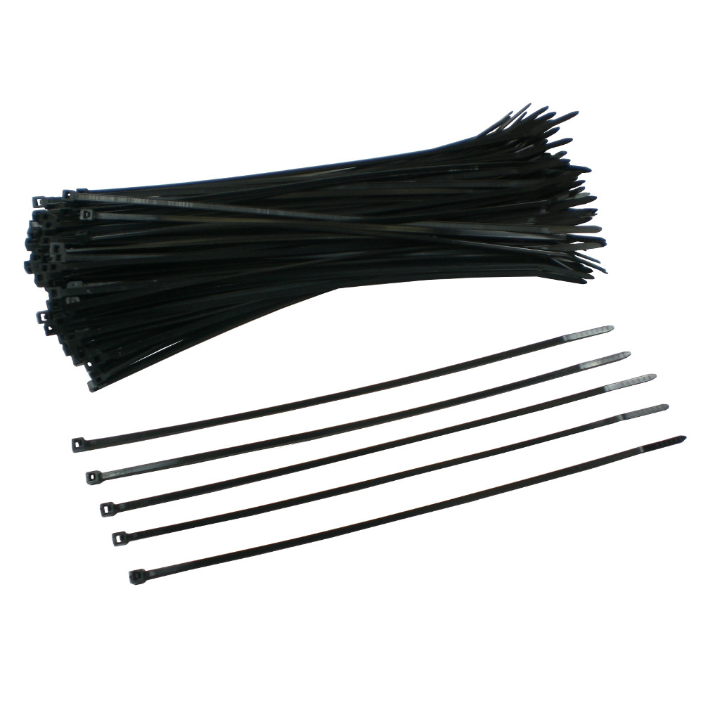 (100 pcs) 8" Nylon Black PEX Ties UV Stabilized