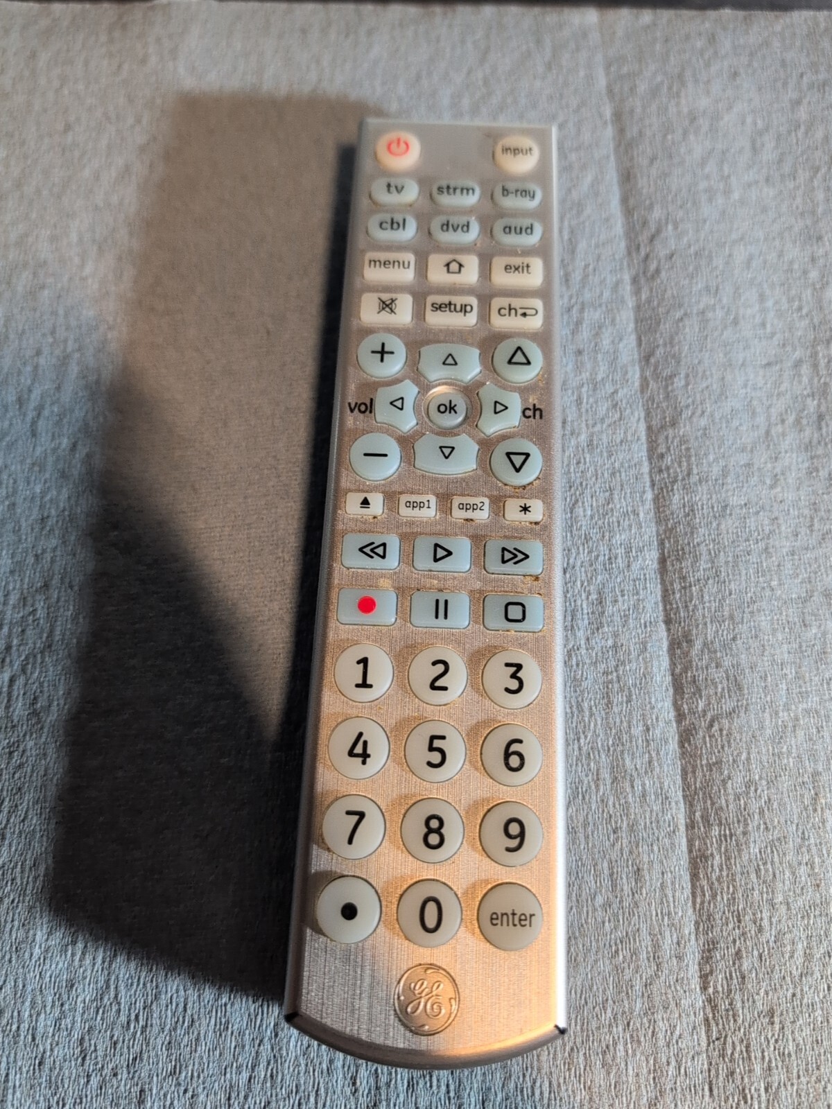 GE Ultra Pro Universal 6 Device Remote Control -Brushed Nickel - Tested