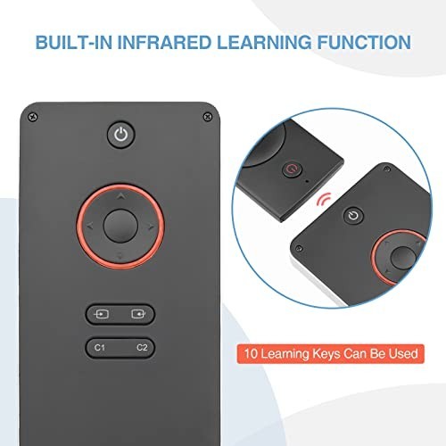 Mini Bluetooth Backlit Keyboard with Touchpad, 2.4GHz Wireless, IR Learning, Por