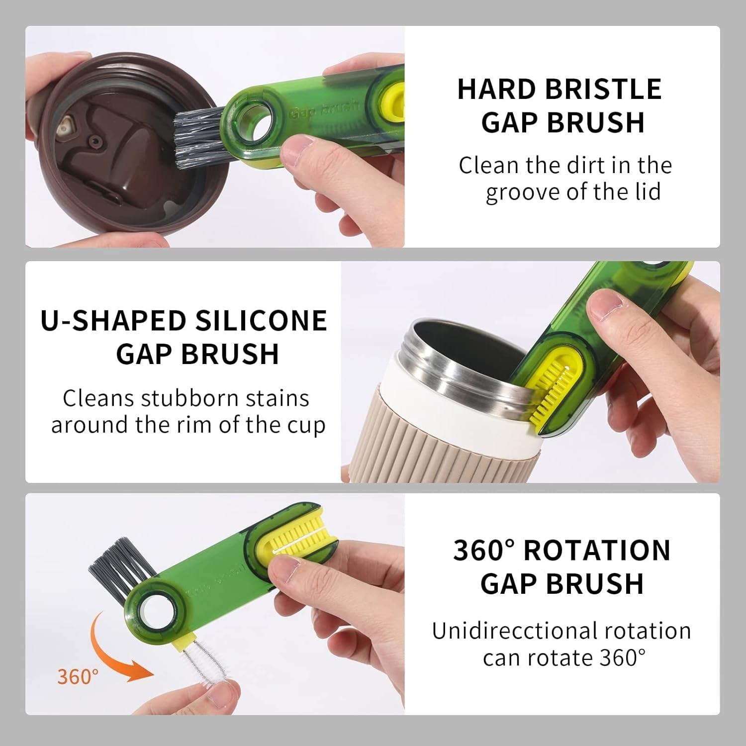 Rotating Bottle Brush with Silicone Cupping