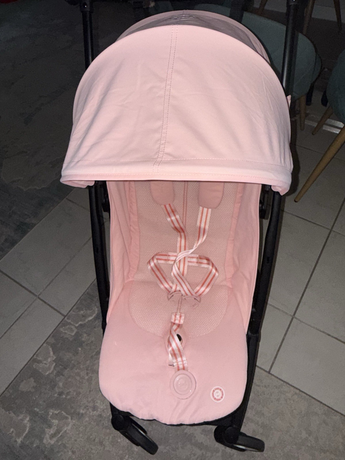 Cybex Gold Libelle Single Stroller Pink/Black, Folding Canopy